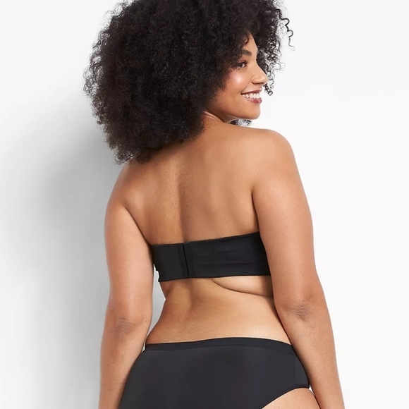 Cacique black adjustable strap / strapless / multi way lightly padded bra 40DDD - Picture 2 of 11